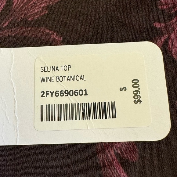 SOFT SURROUNDINGS Top Size Small Wine Botanical Selina Purple NWT - Picture 12 of 15